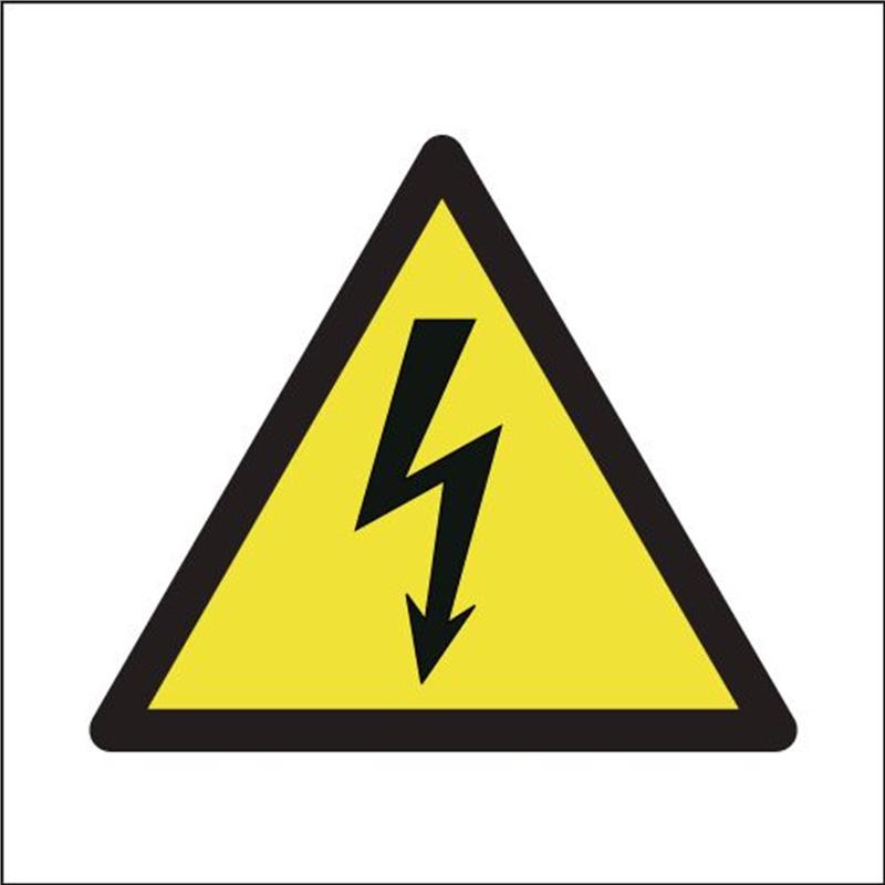 Electrical Risk Symbol Sign 100x100mm S/A