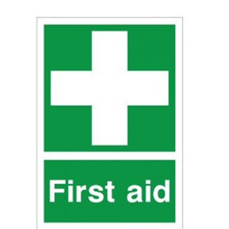 First Aid Sign 300x200mm Self-Adhesive