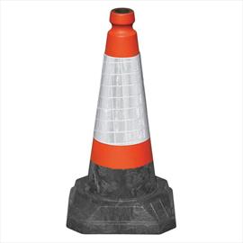 Road Cone Complete with Reflective Sleeve 500mm One Part