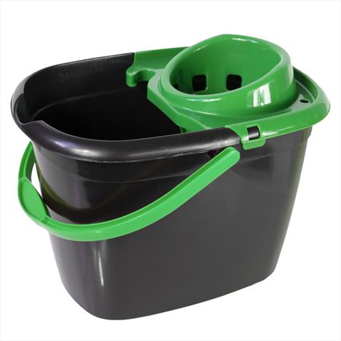 Mop Bucket Plastic 14L Recycled Green (Clearance)