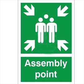 Assembly Point Sign 200 x 300mm Rigid