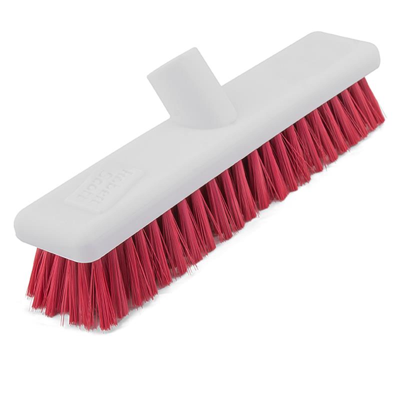 Plastic Broom Head 12" Soft Bristle Red